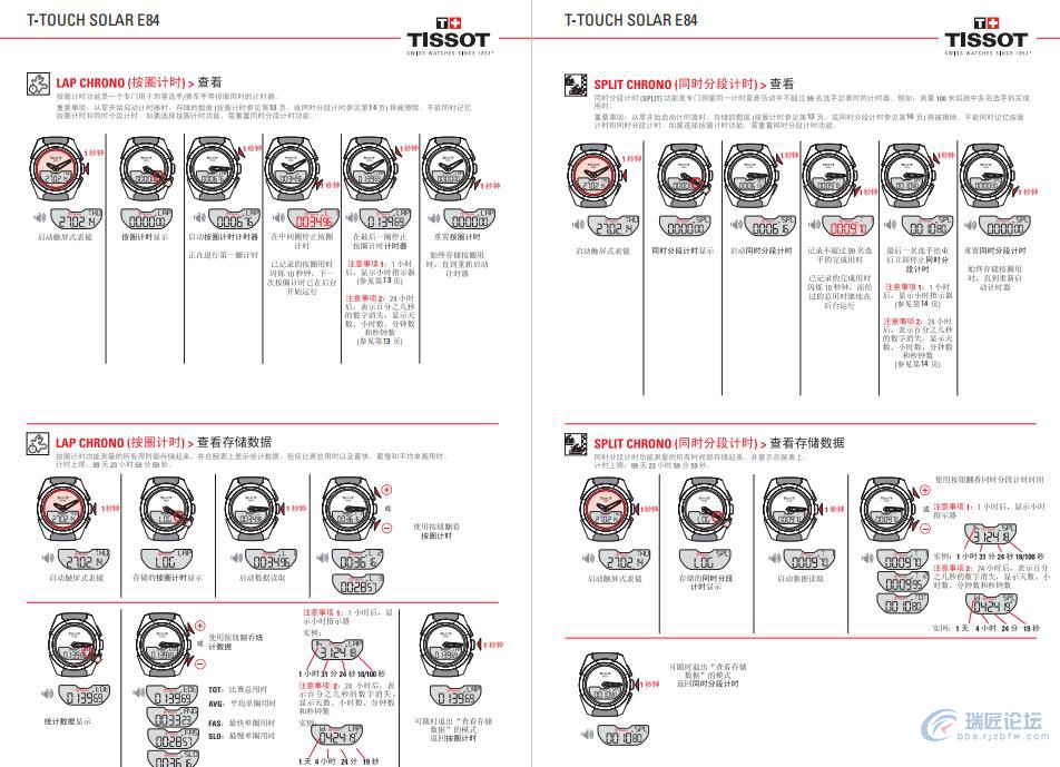 天梭手表使用说明书T-TOUCHEXPERTE84
