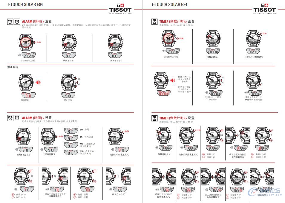 天梭手表使用说明书T-TOUCHEXPERTE84